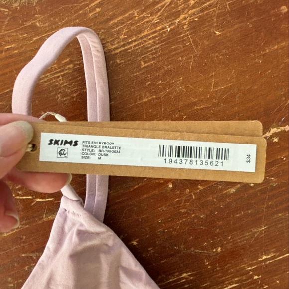 NWT SKIMS fits everybody triangle bralette in Dusk Size Medium - Picture 2 of 5